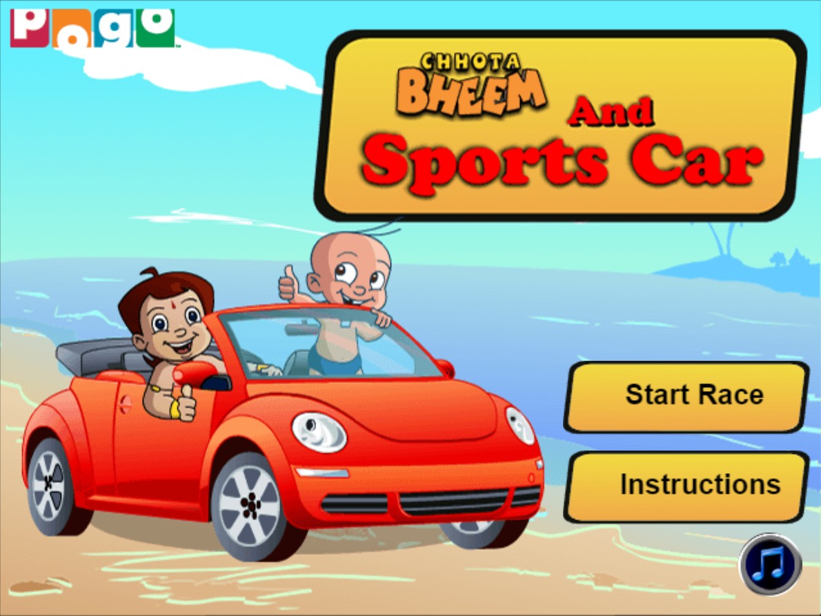 Chhota Bheem and Sports Car Online Game