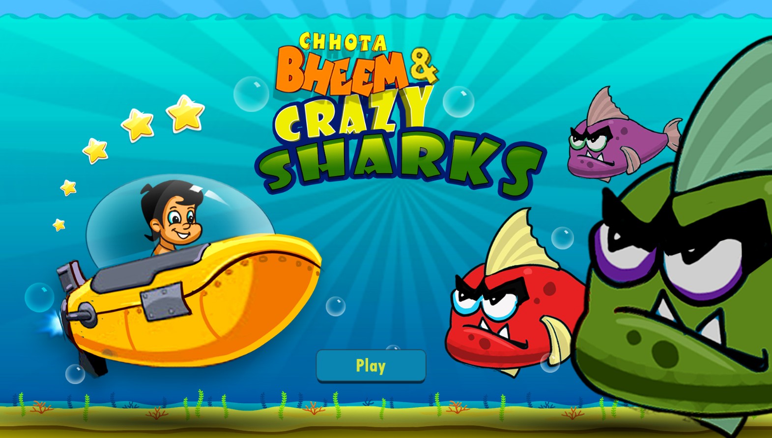 Chhota Bheem and Crazy Sharks Online Game