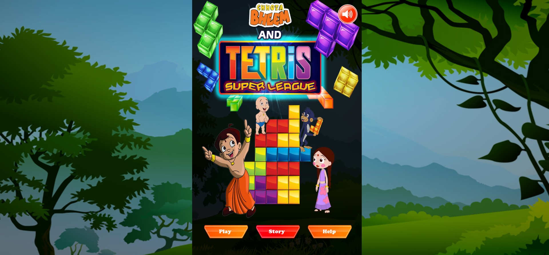 Chhota Bheem and Tetris Super League Online Game
