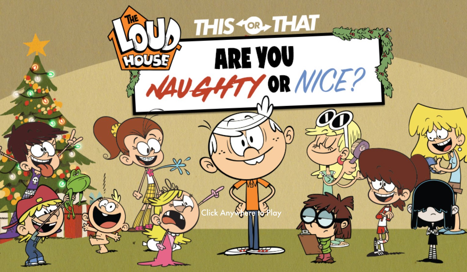 The Loud House Naughty or Nice This or That Game