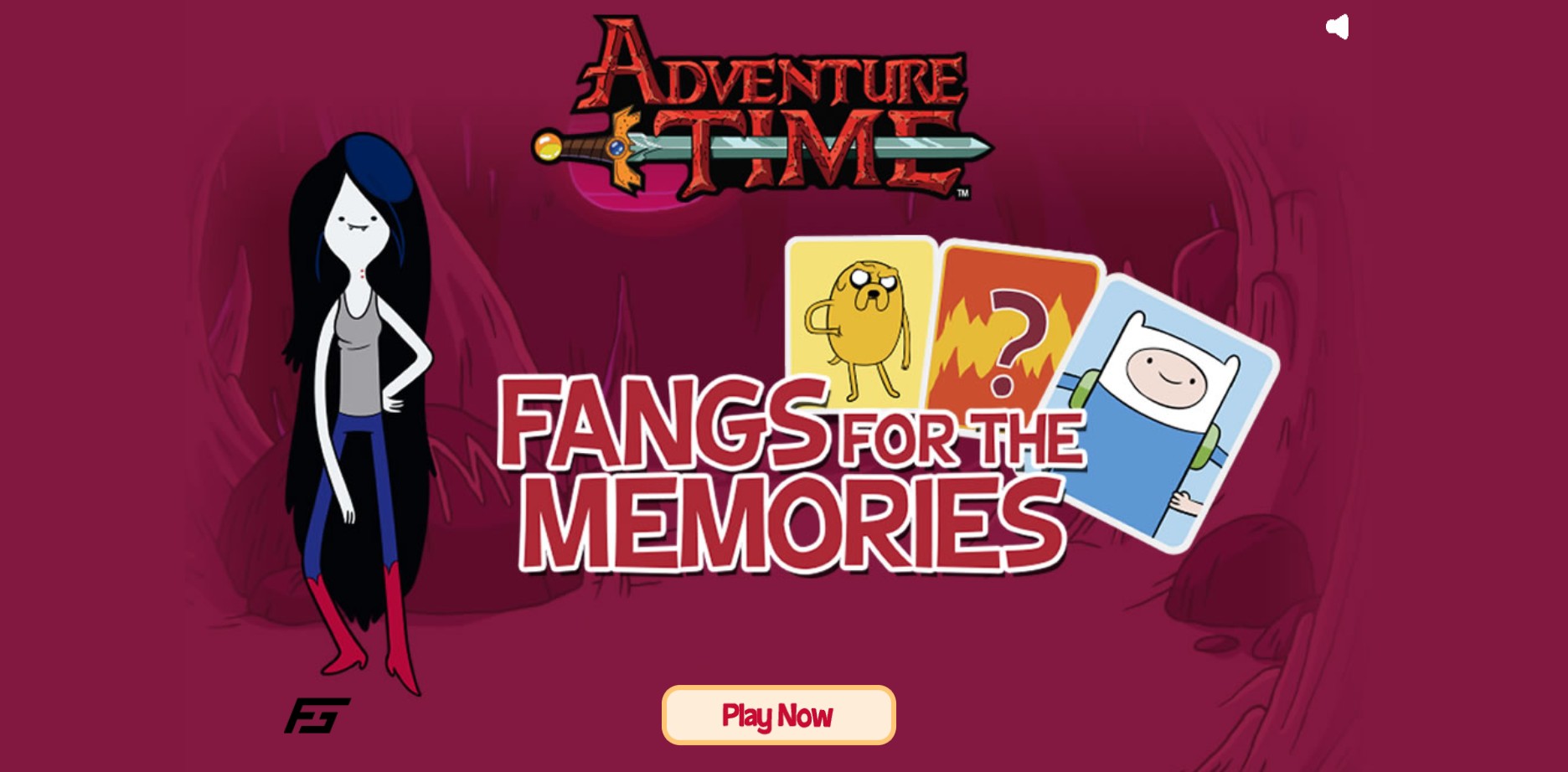 Adventure Time Fangs for the Memories - Online Memory Card Game