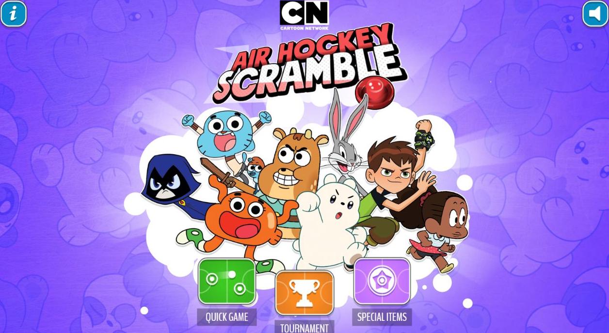 Cartoon Network Air Hockey Scramble Online Game