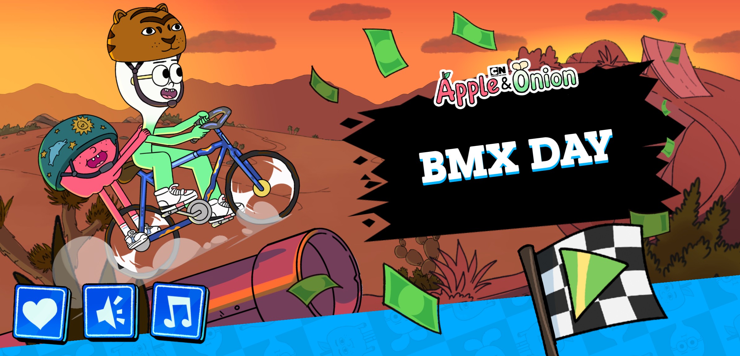 Apple and Onion BMX Day - Cartoon Network Bike Racing Game