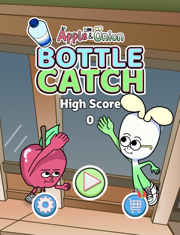 Apple and Onion Bottle Catch - Cartoon Network Arcade Game