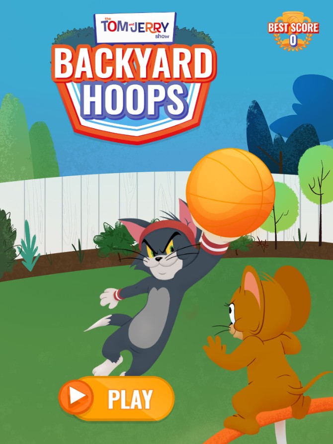 Tom and Jerry Backyard Hoops - Online Basketball Game