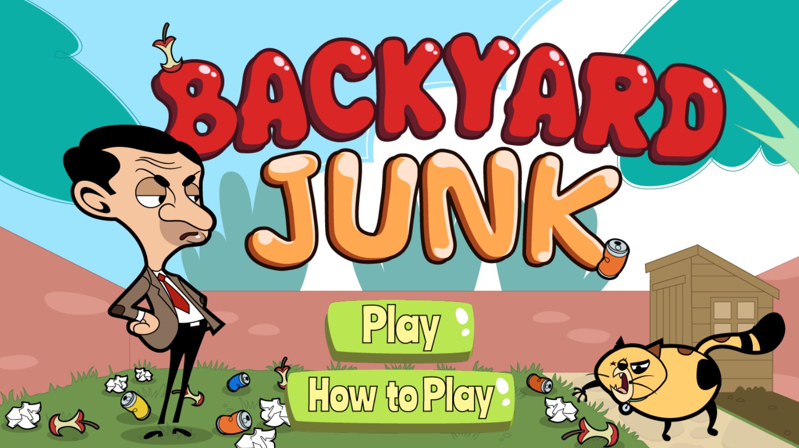 Mr Bean Backyard Junk - Play Free Browser Game