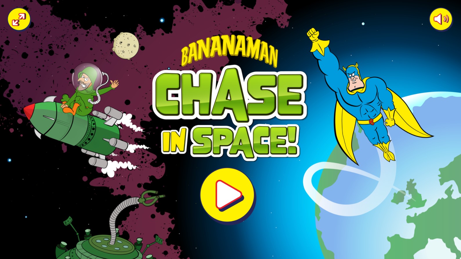Bananaman Space Chase HTML5 Adventure Game