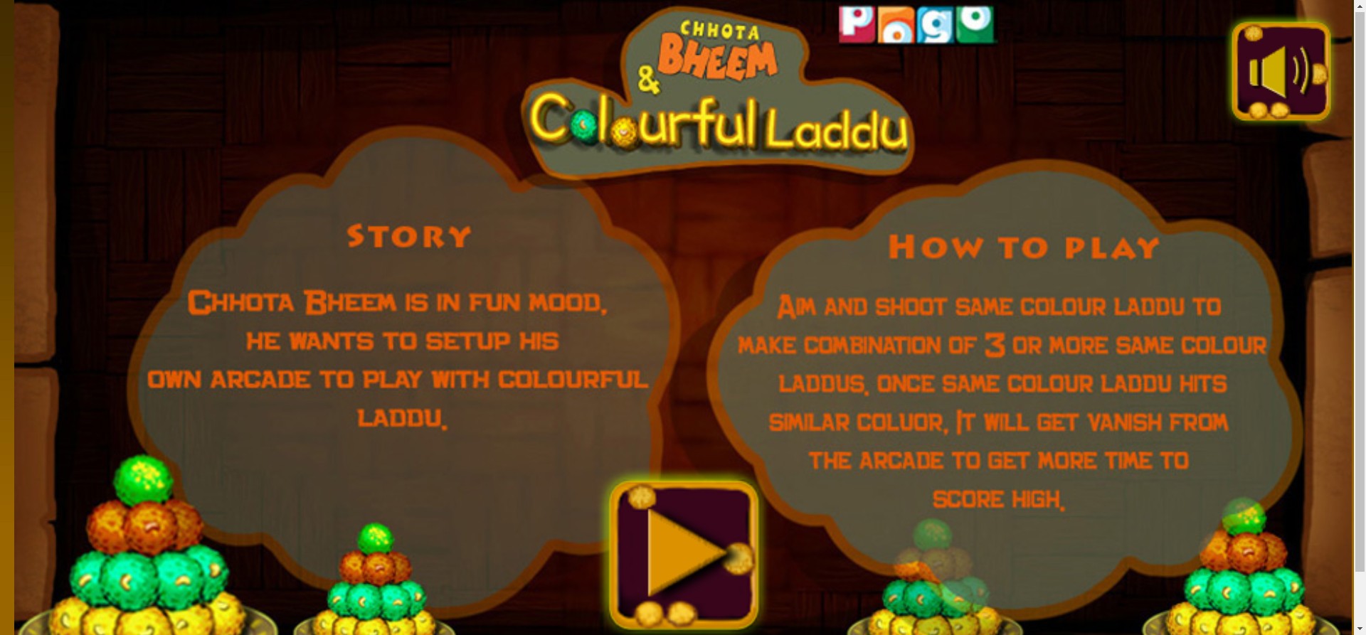 Chhota Bheem Colorful Laddu Online Game
