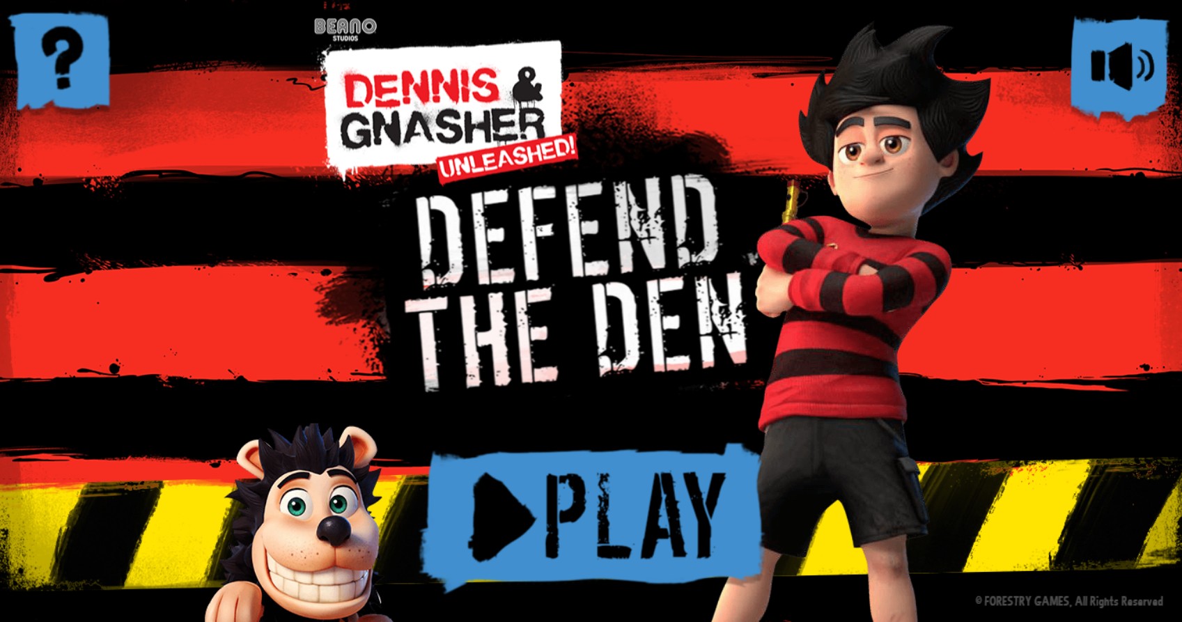 Defend the Den Dennis and Gnasher Unleashed Online Game