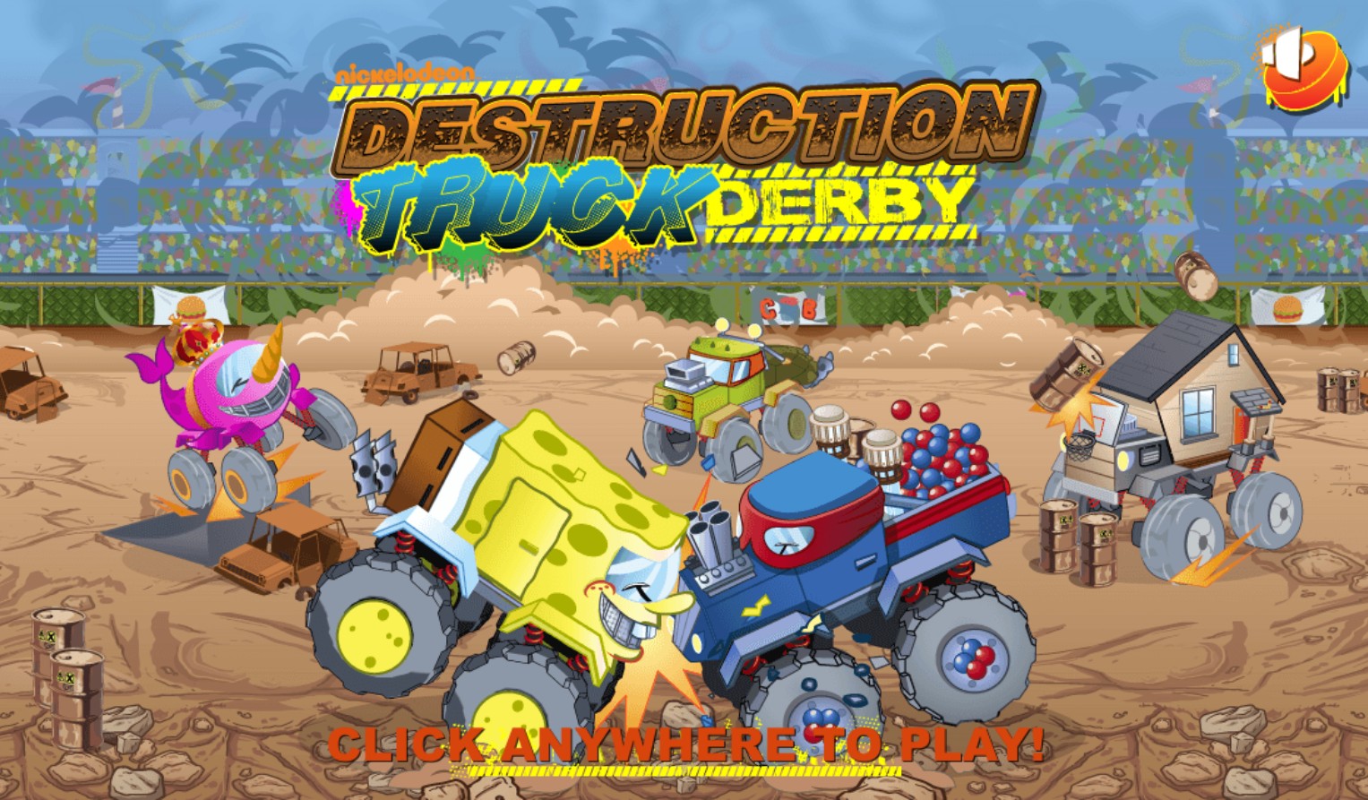 Destruction Truck Derby Nickelodeon Monster Truck Racing Game