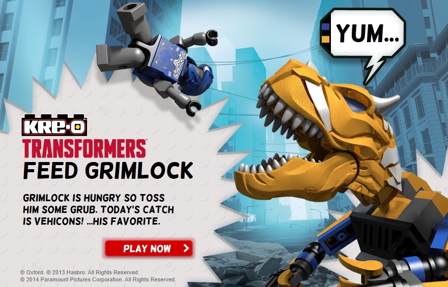 Feed Grimlock Transformers KRE-O Game