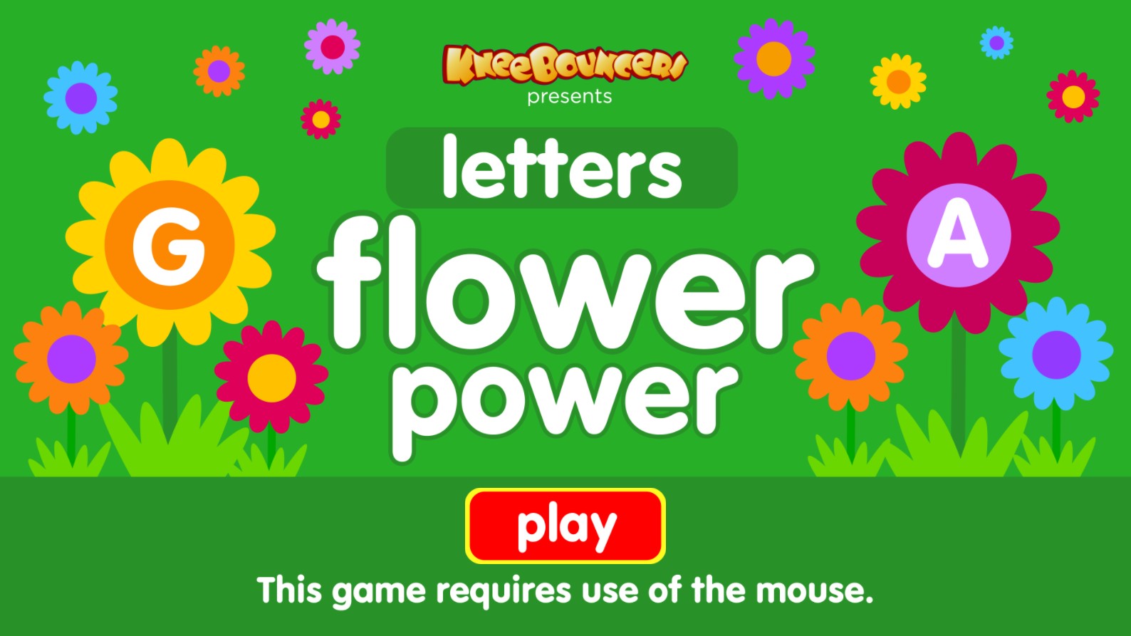 Flower Power Letters KneeBouncers Educational Game