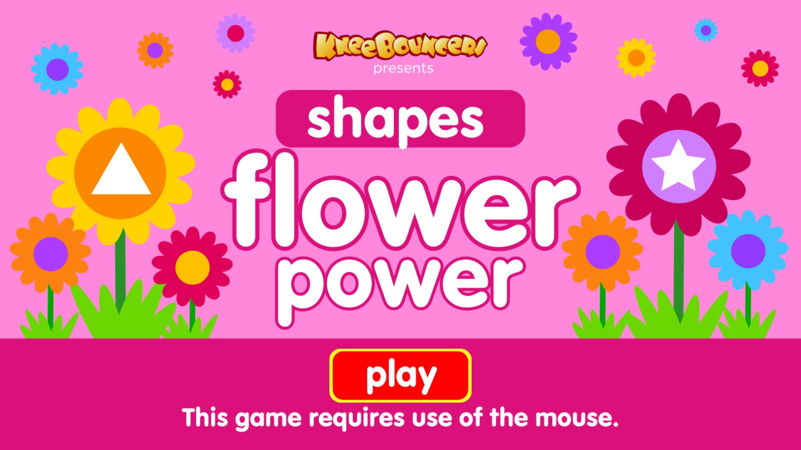 Flower Power Shapes KneeBouncers Educational Game