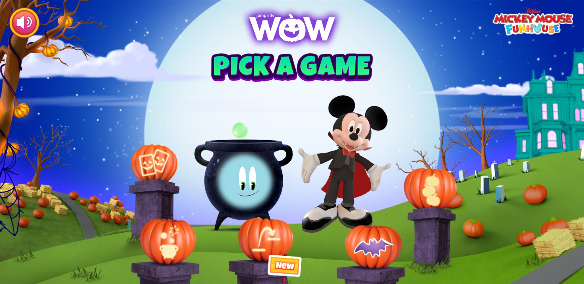 Mickey Mouse Halloween Jump Into WOW Game