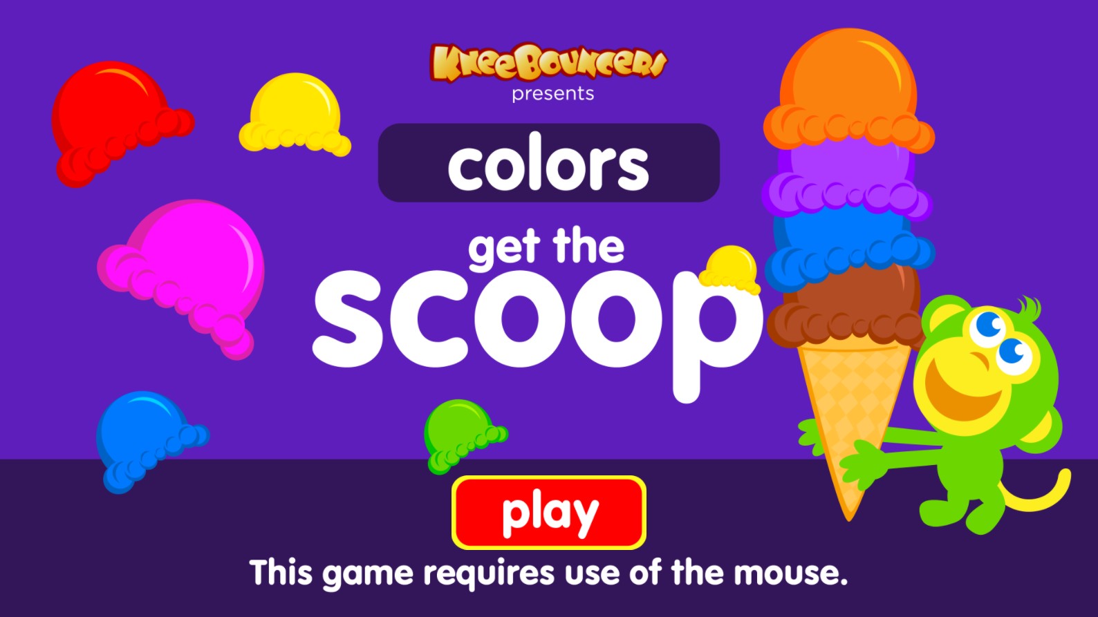 KneeBouncers Get the Scoop Colors Online Game