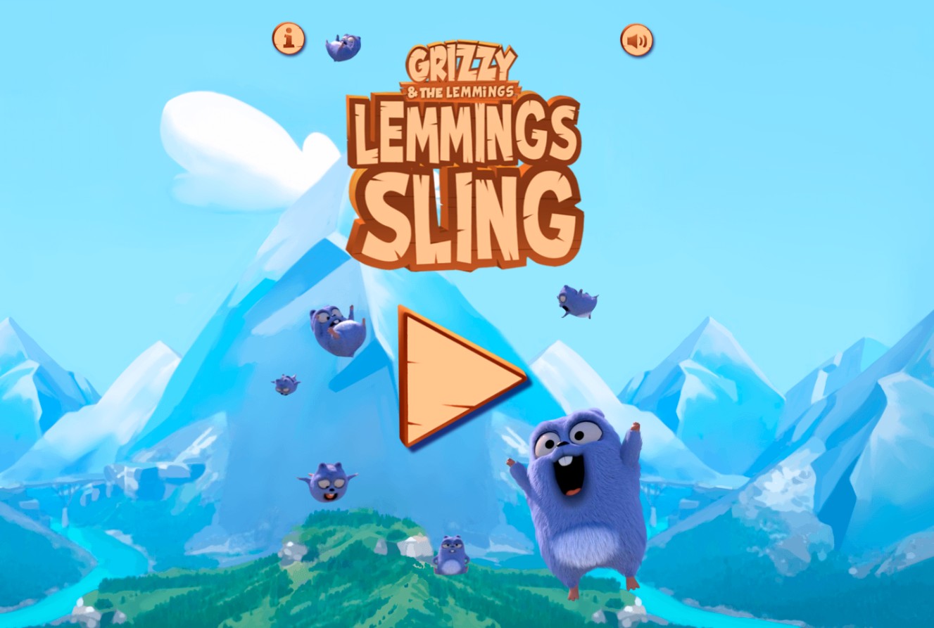 Grizzy and the Lemmings Lemmings Sling - Online Physics Game