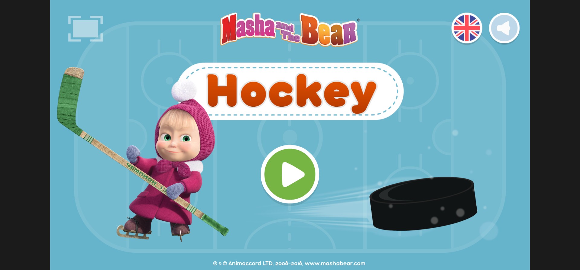 Masha and the Bear Hockey Browser Game