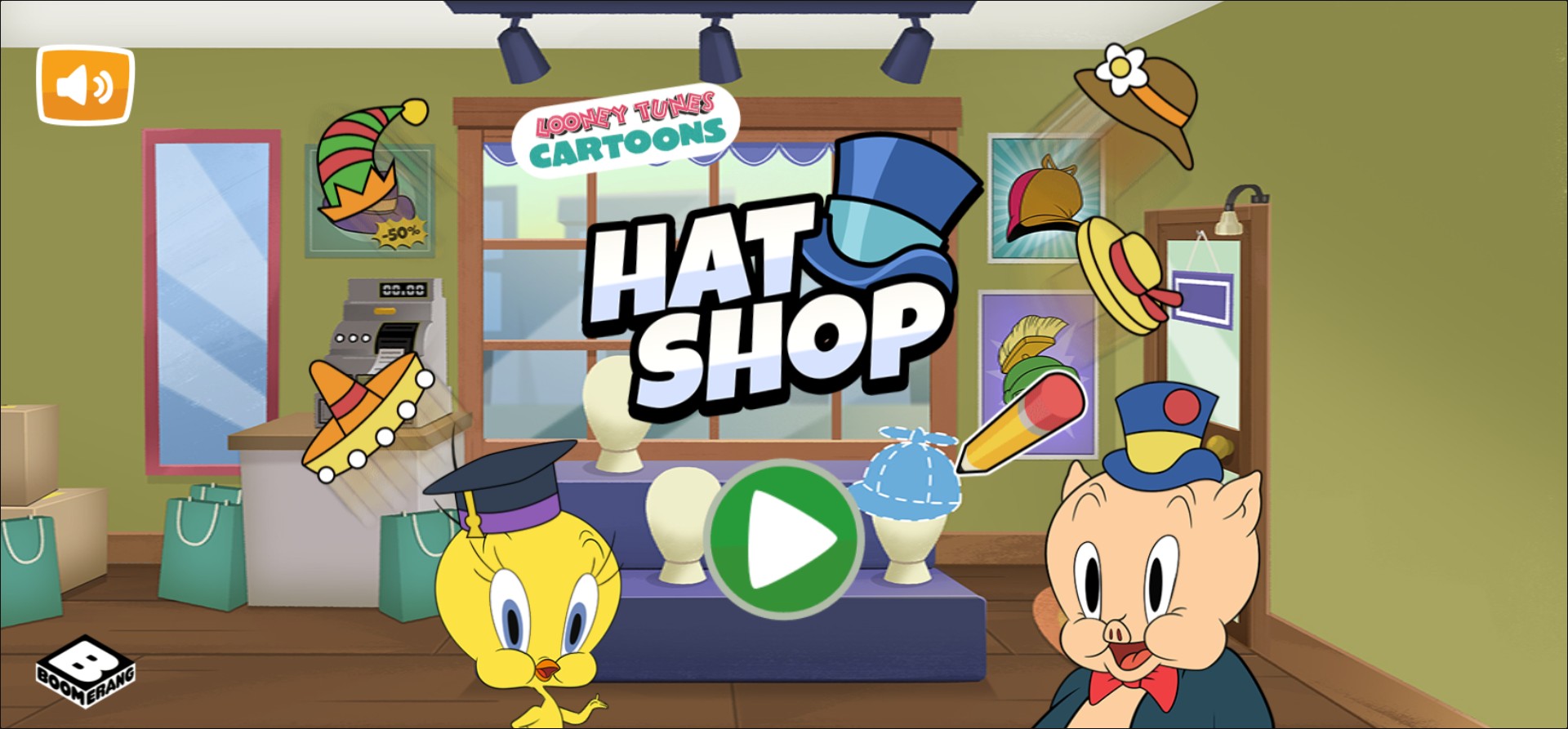 Looney Tunes Cartoons Hat Shop - Fun Browser Game