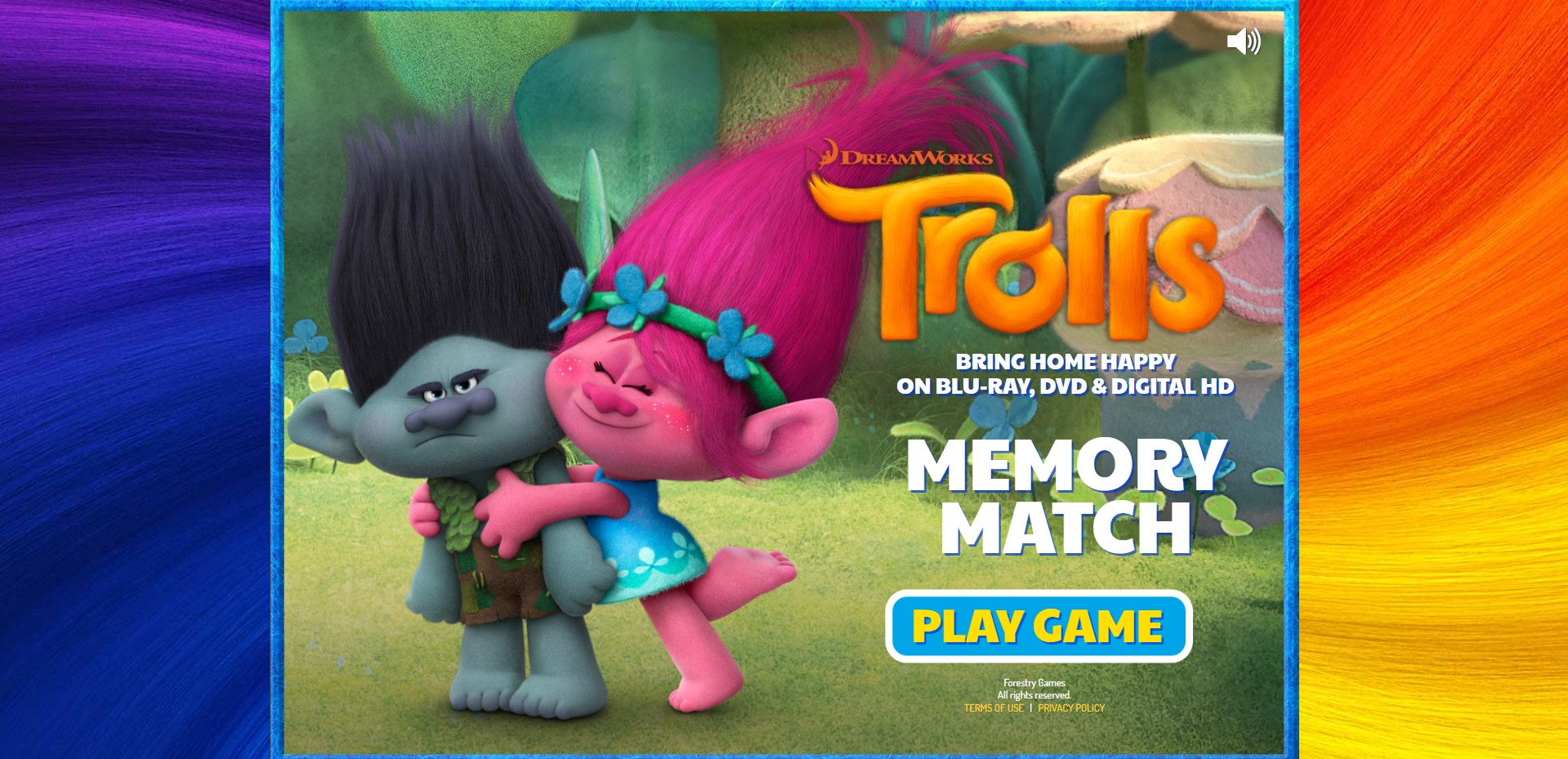 DreamWorks Trolls Memory Match Game