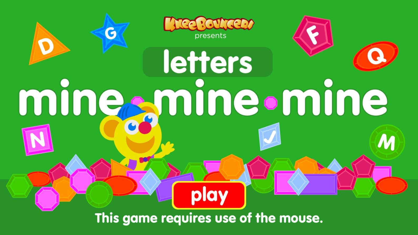Mine Letters KneeBouncers Educational Game
