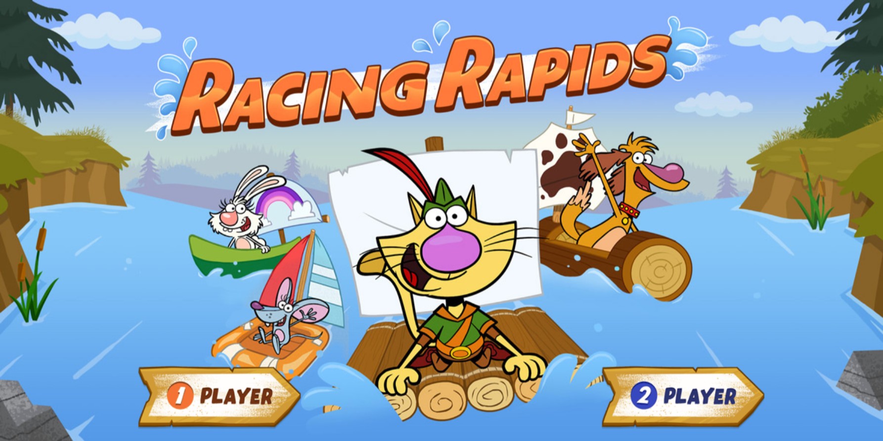 Racing Rapids Nature Cat Adventure Game