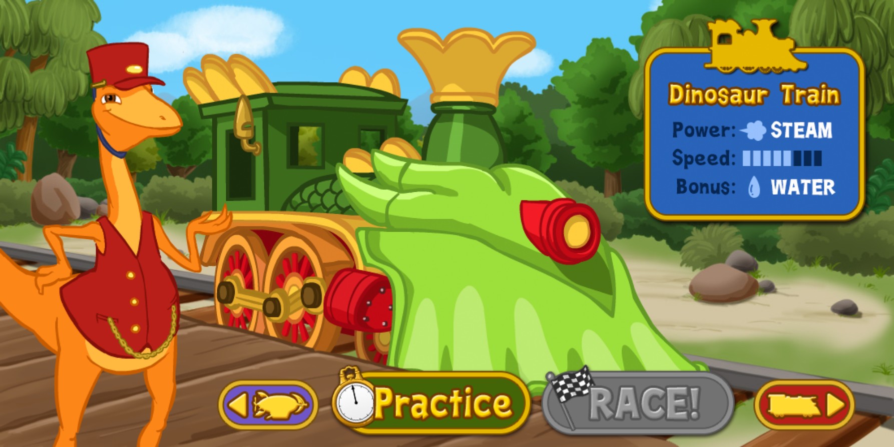 Rail Rally Dinosaur Train Racing Game