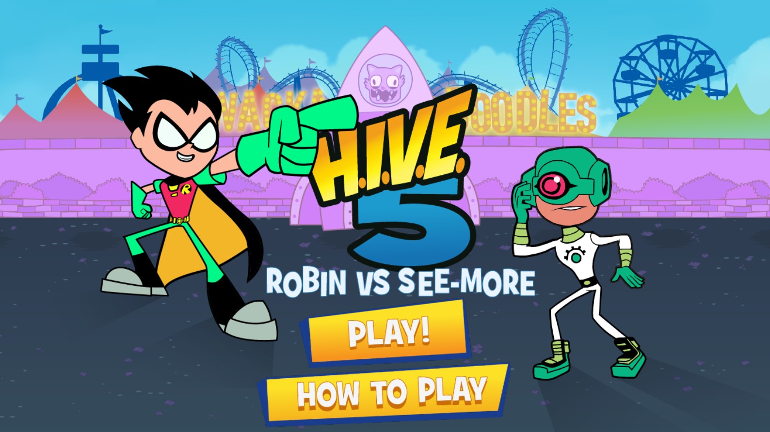 Robin vs See-More Teen Titans Go Action Game
