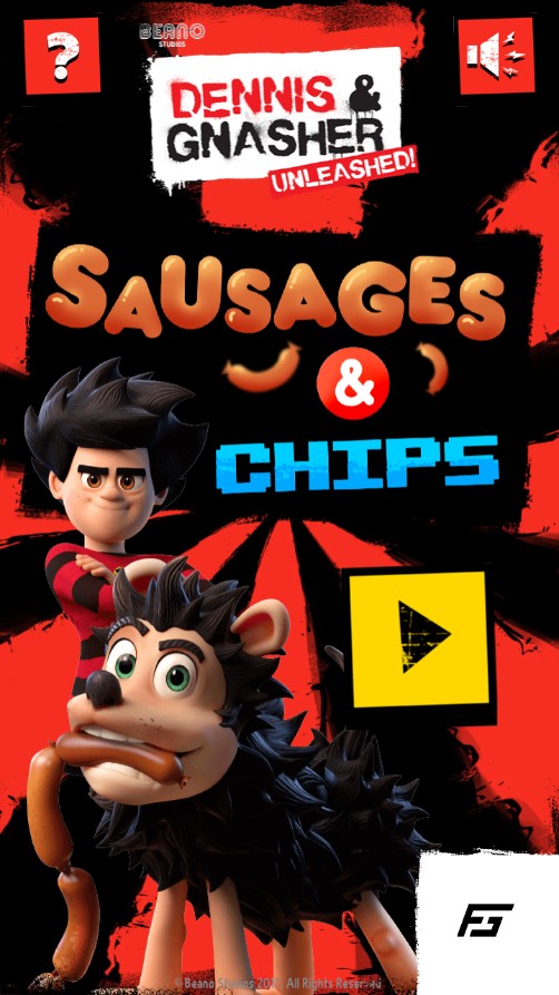 Dennis and Gnasher Unleashed Sausages and Chips Browser Game