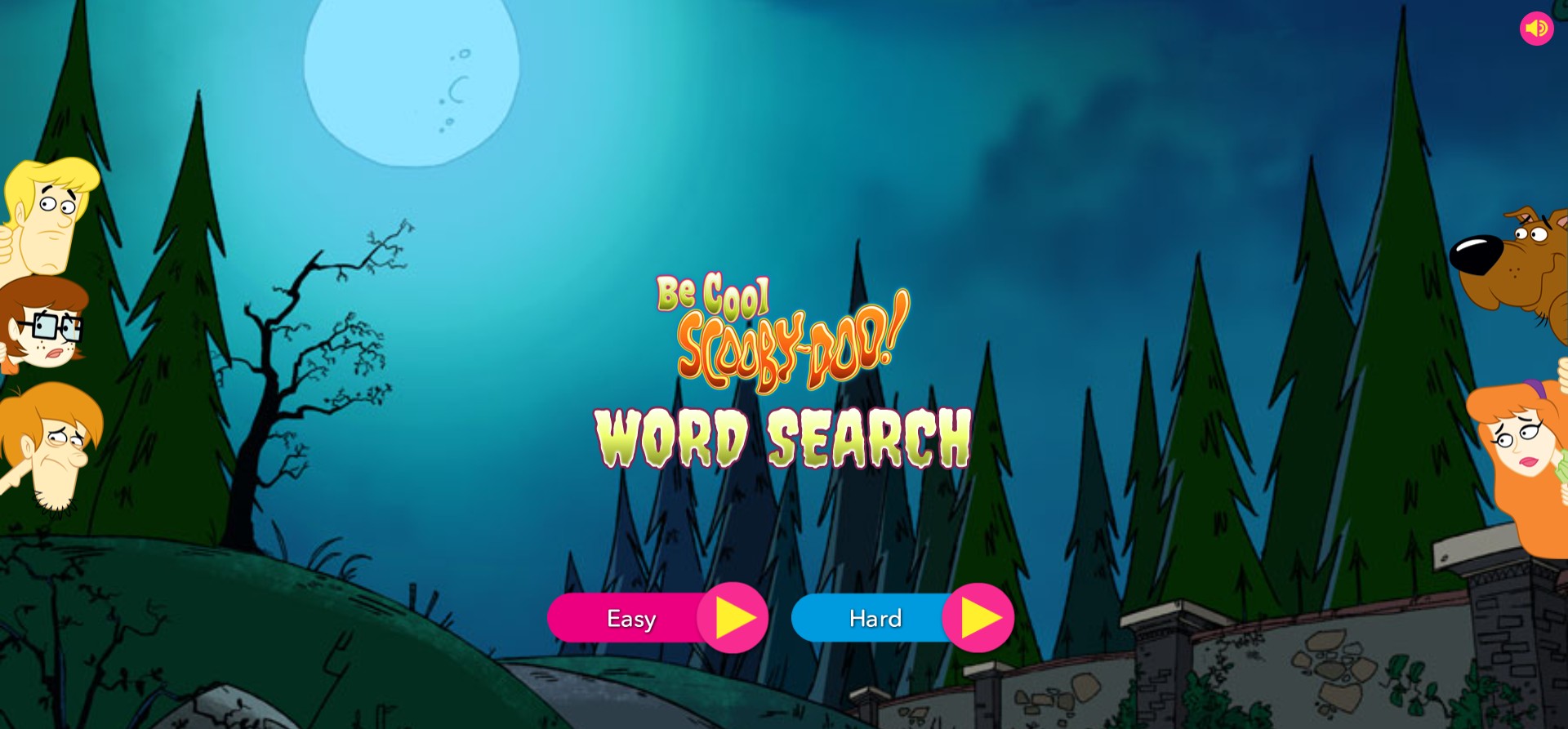 Be Cool Scooby-Doo Word Search Online Game