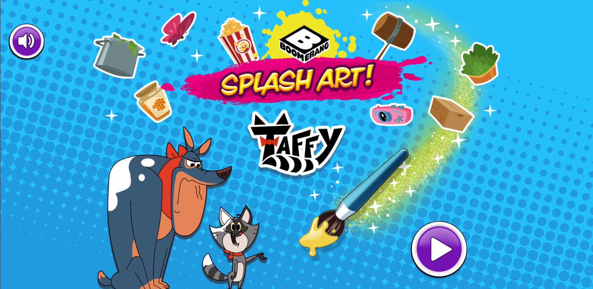 Splash Art Taffy Boomerang Game