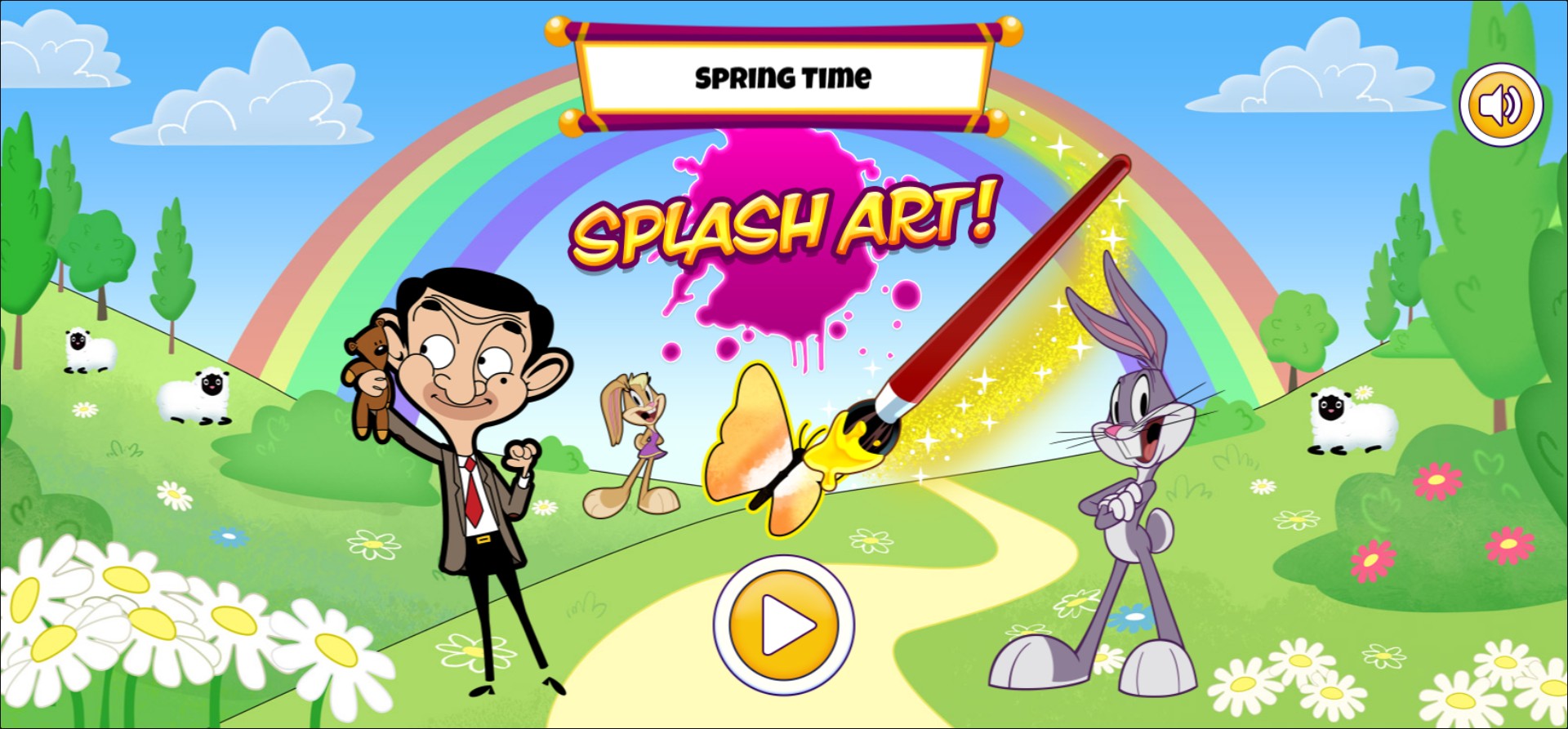 Spring Time Splash Art - Fun Coloring Game with Mr Bean and Looney Tunes