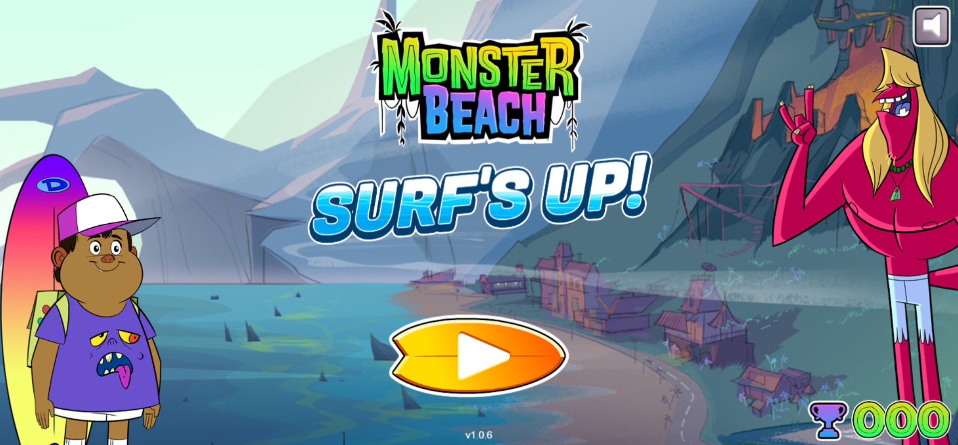 Monster Beach Surf's Up - Cartoon Network Online Game
