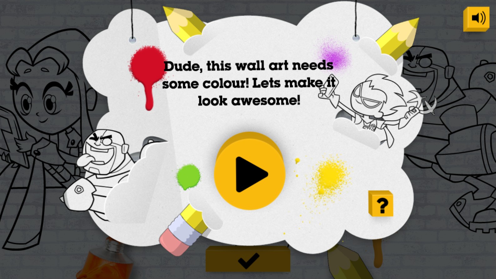 Teen Titans Go! Colour In Game