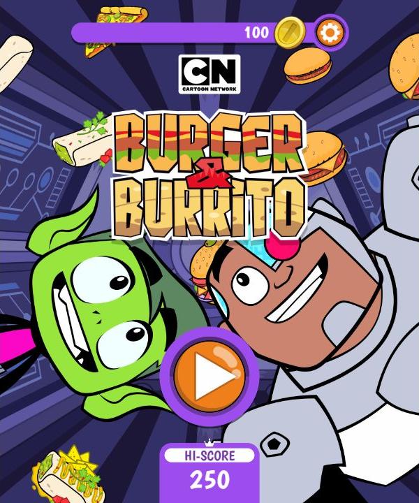 Teen Titans Go Burger and Burrito - Cartoon Network Arcade Game