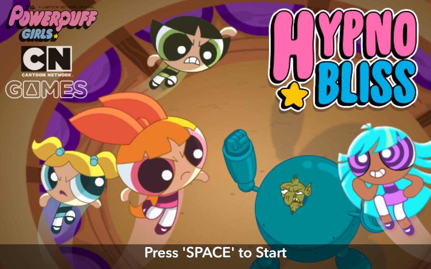 The Powerpuff Girls Hypno Bliss - Cartoon Network Action Game