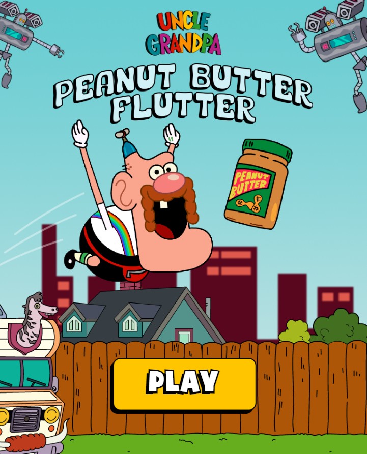 Uncle Grandpa Peanut Butter Flutter - Cartoon Network Online Game