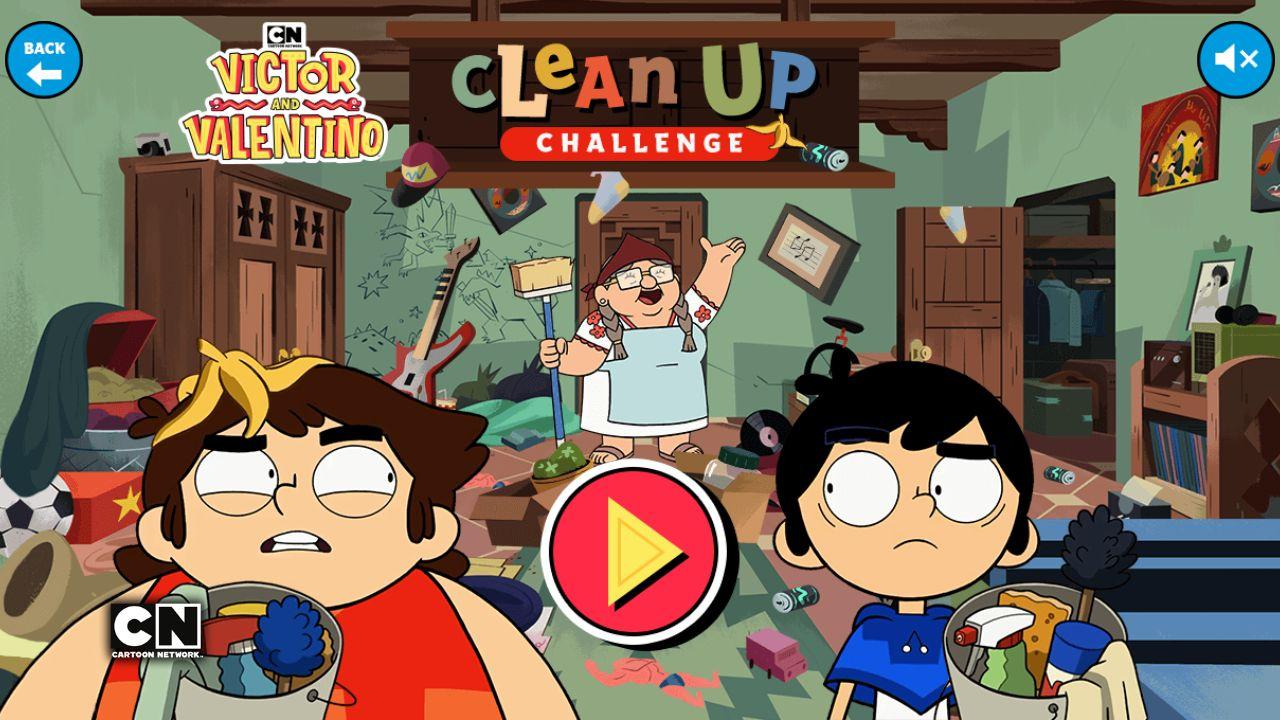 Victor and Valentino Clean Up Challenge - Play Cartoon Network Games