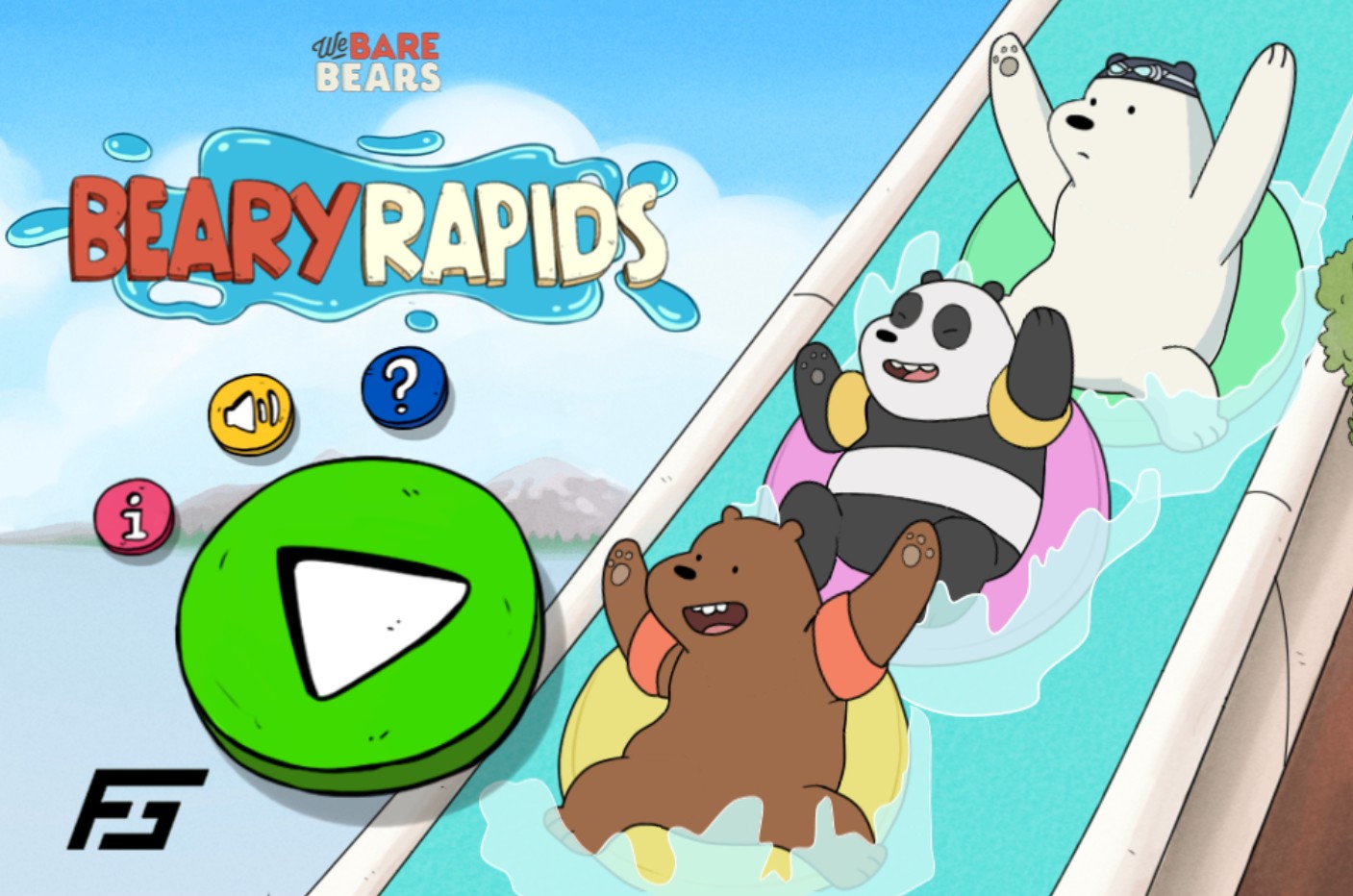 We Bare Bears Beary Rapids - Online Cartoon Network Water Slide Adventure