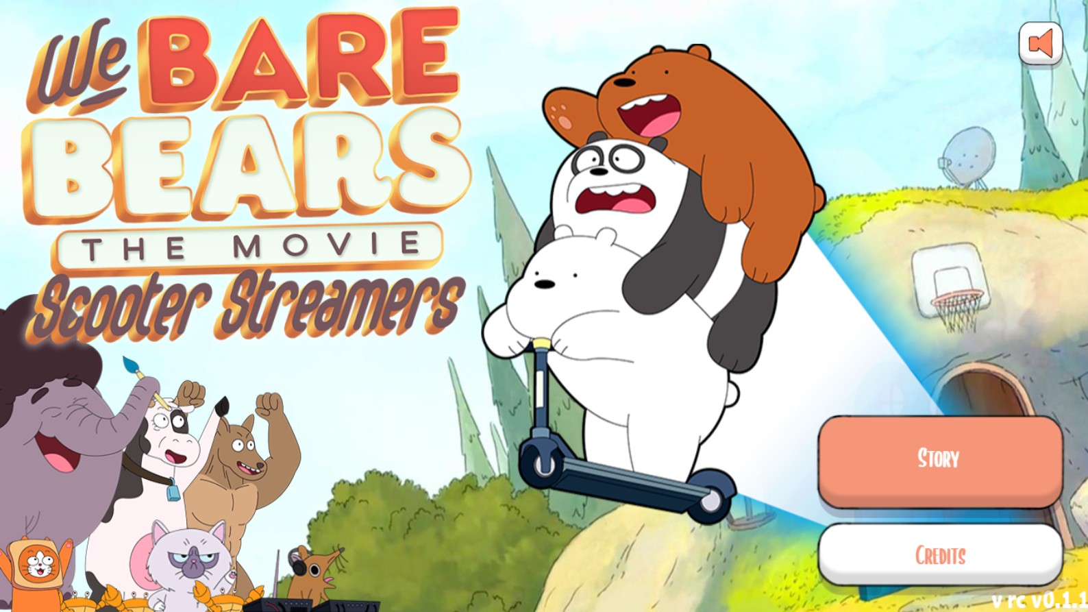We Bare Bears Scooter Streamers - Play Online Cartoon Network Game