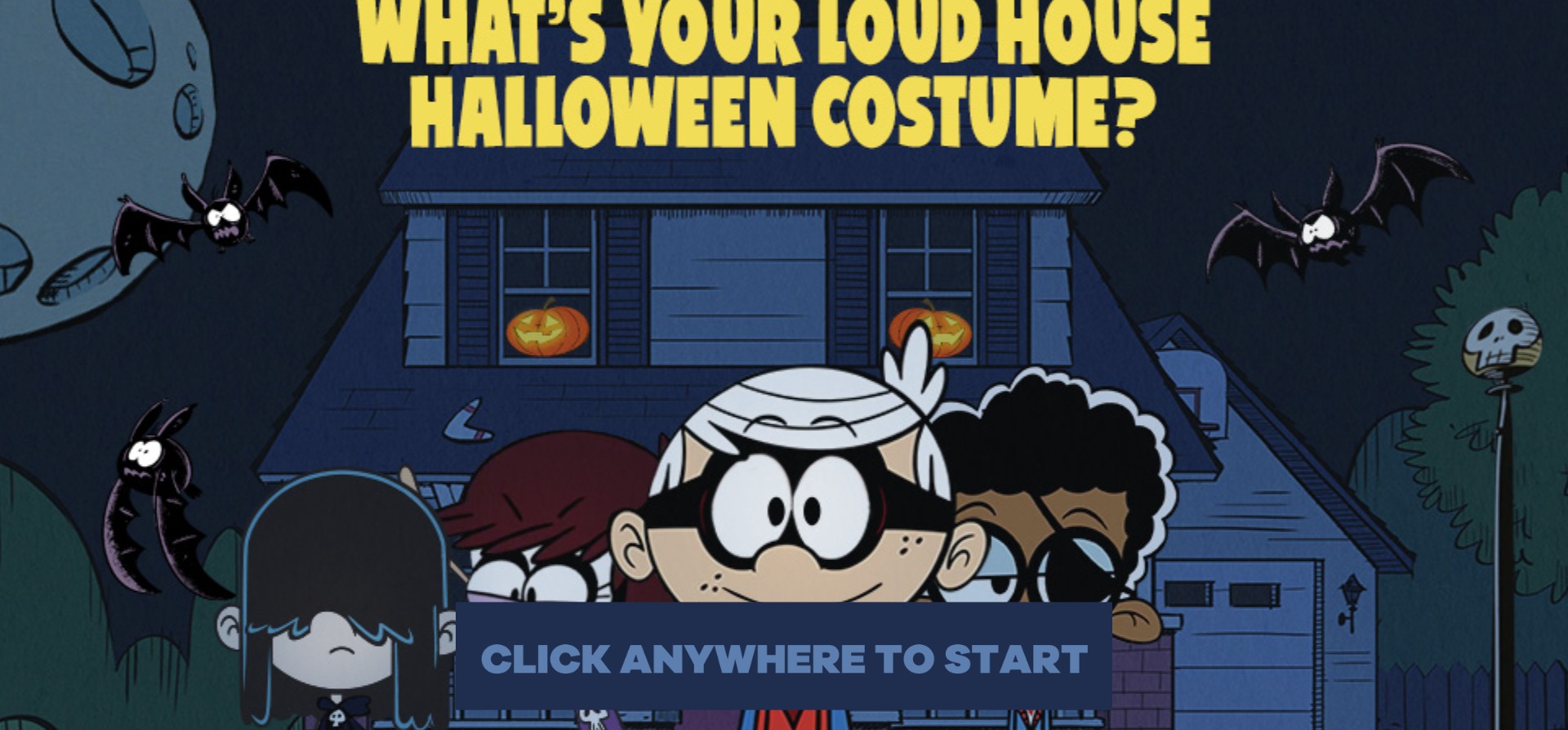Whats Your Loud House Halloween Costume - Nickelodeon Quiz Game